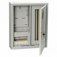 Распределительный шкаф ЩУРн, 30 мод., IP31, навесной, сталь, серая дверь, с клеммами |  код. MKM35-N-30-31-ZO |  IEK